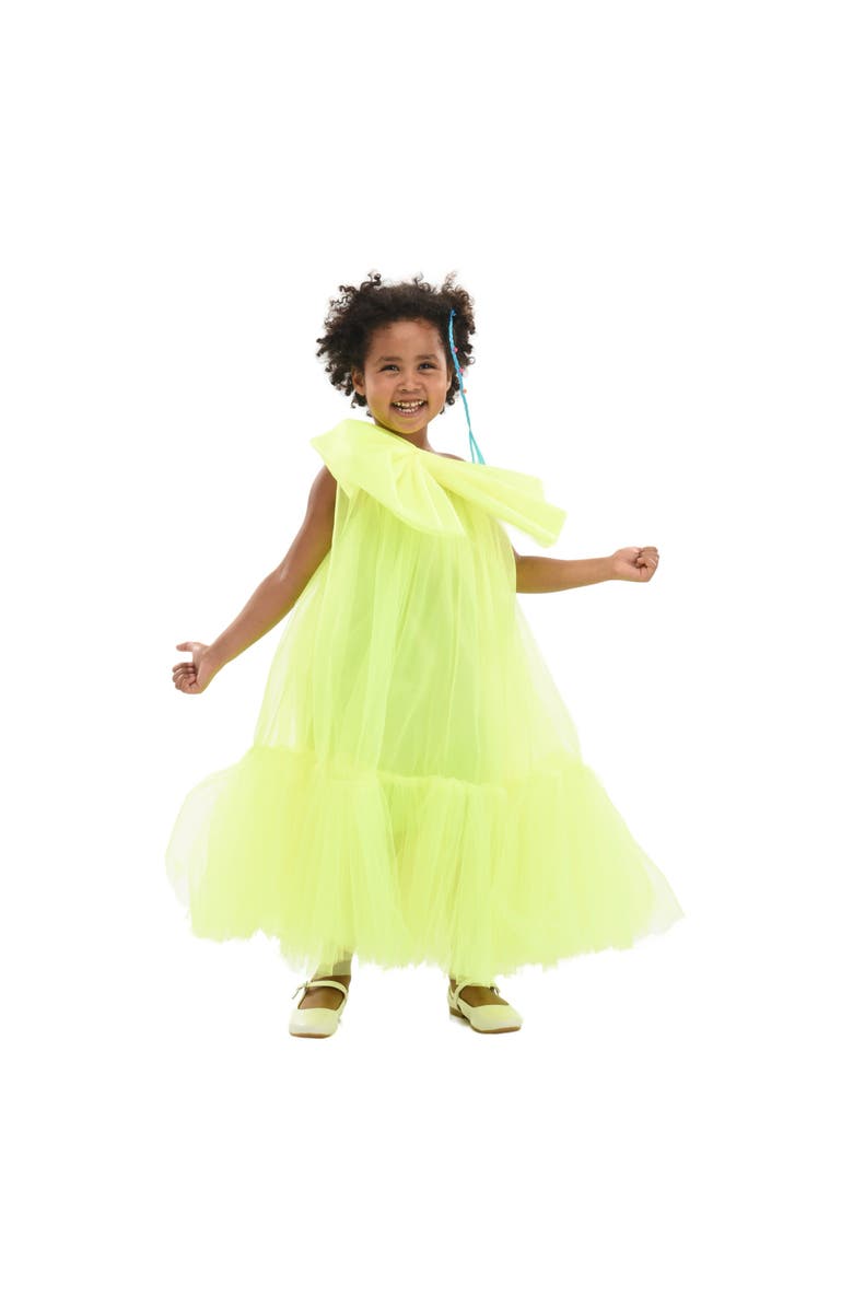 Tulleen Maggi Dress, Alternate, color, Neon Green