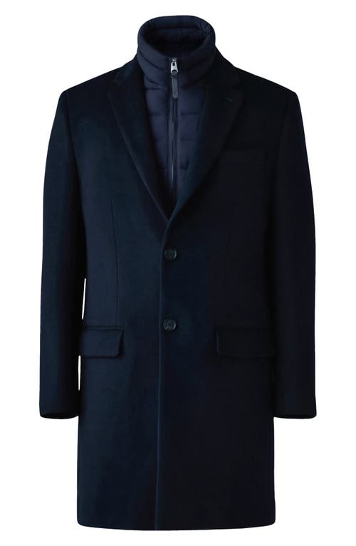 Mackage Skai-slb Virgin Wool Coat With Removable Down Bib In Blue
