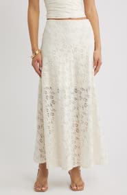 Open Edit Lace Maxi Skirt