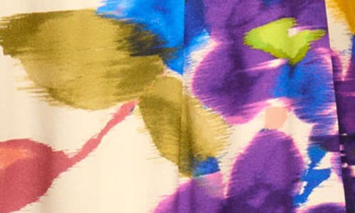 Ramy Brook Joss Floral Print Wide Leg Pants In Blue