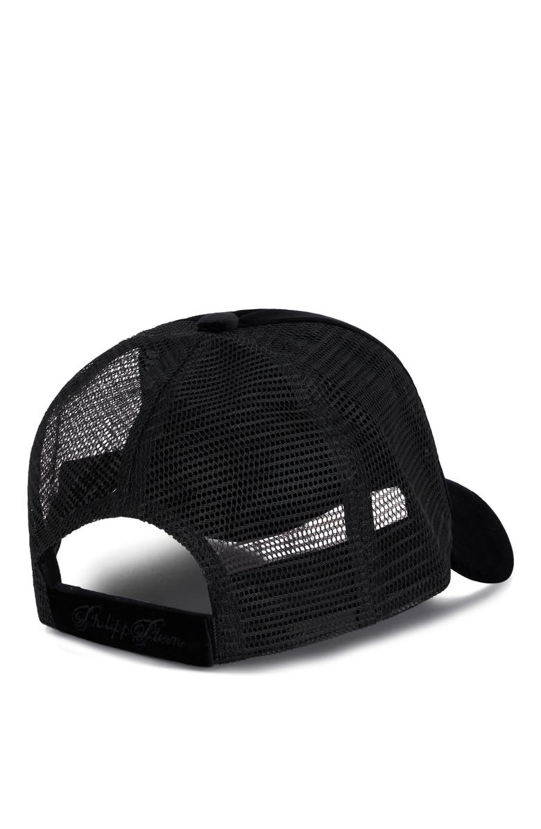 PHILIPP PLEIN Baseball Cap Late Checkout Crystals Unisex, Alternate, color, Black