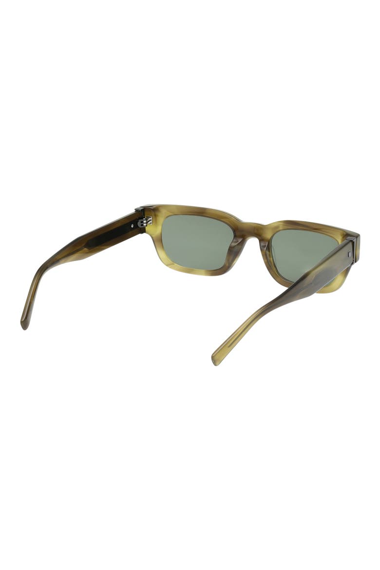 51mm Square Sunglasses, Alternate, color, GREEN HORN / GREEN