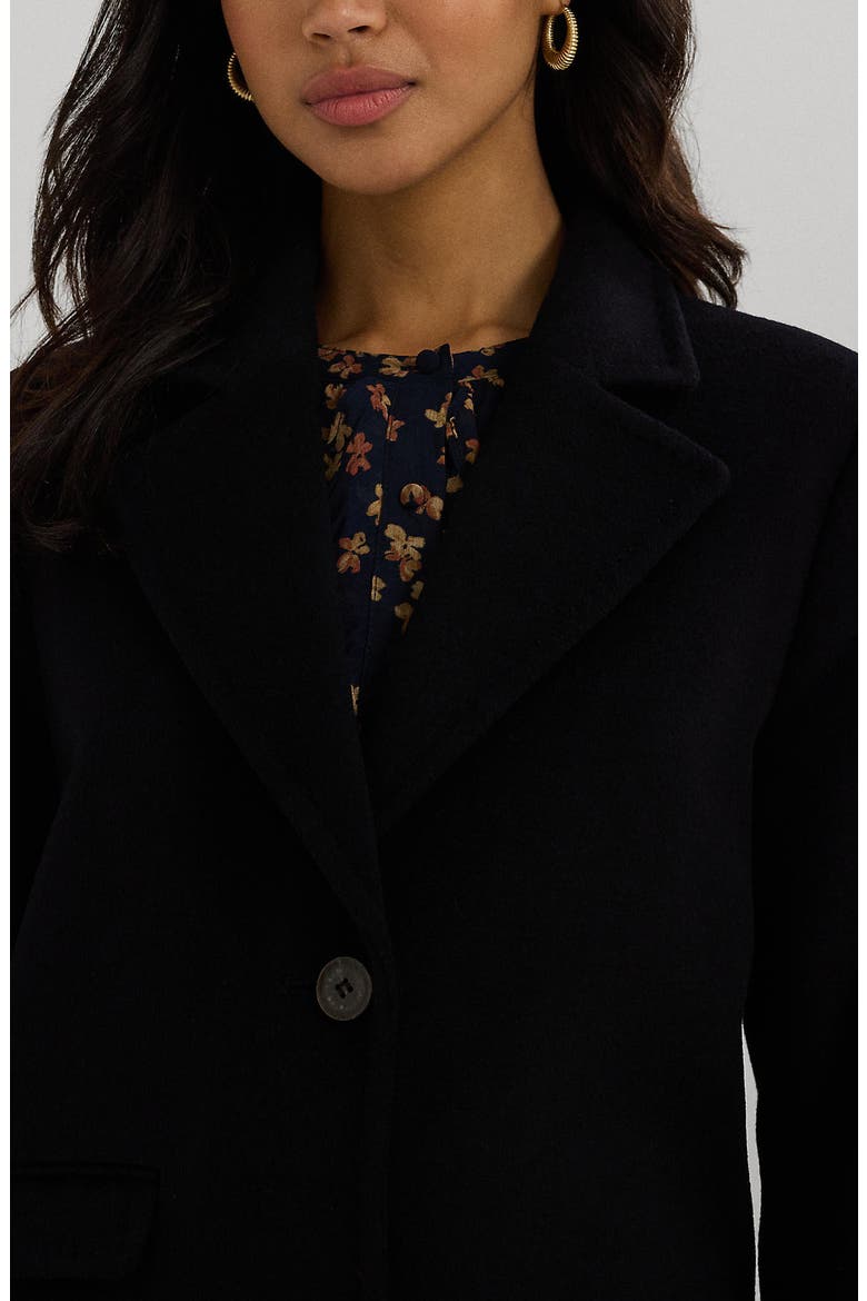 Longline Wool Blend Reefer Coat, Alternate, color, REGAL NAVY