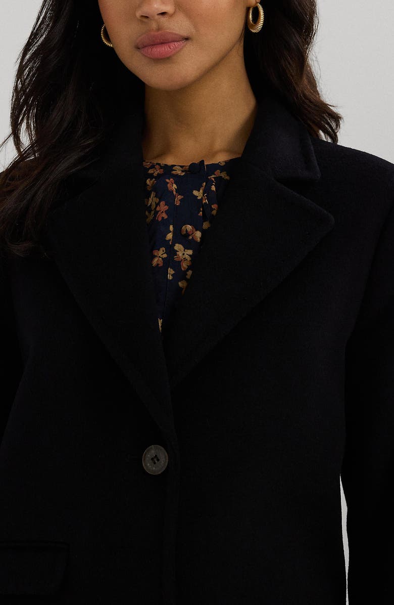 Longline Wool Blend Reefer Coat