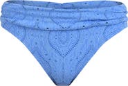 La Blanca Mantra Medallion Shirred Hipster Bikini Bottoms