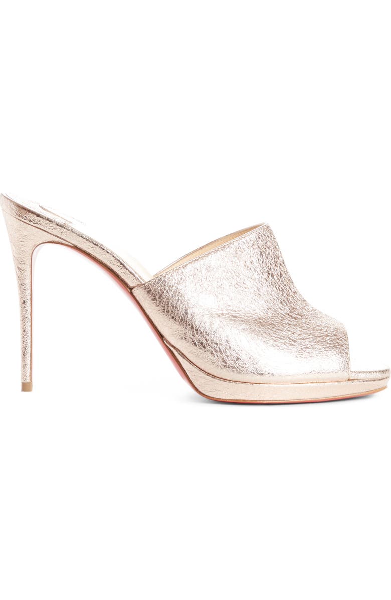 Christian Louboutin Metallic Pigalle Mule, Alternate, color,