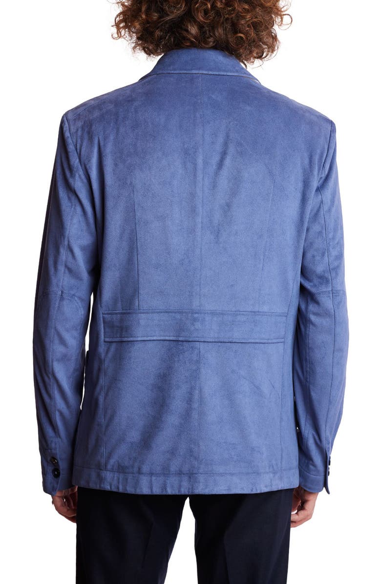 PAISLEY & GRAY City Patch Pocket Jacket, Alternate, color, Blue Mercury Microsuede