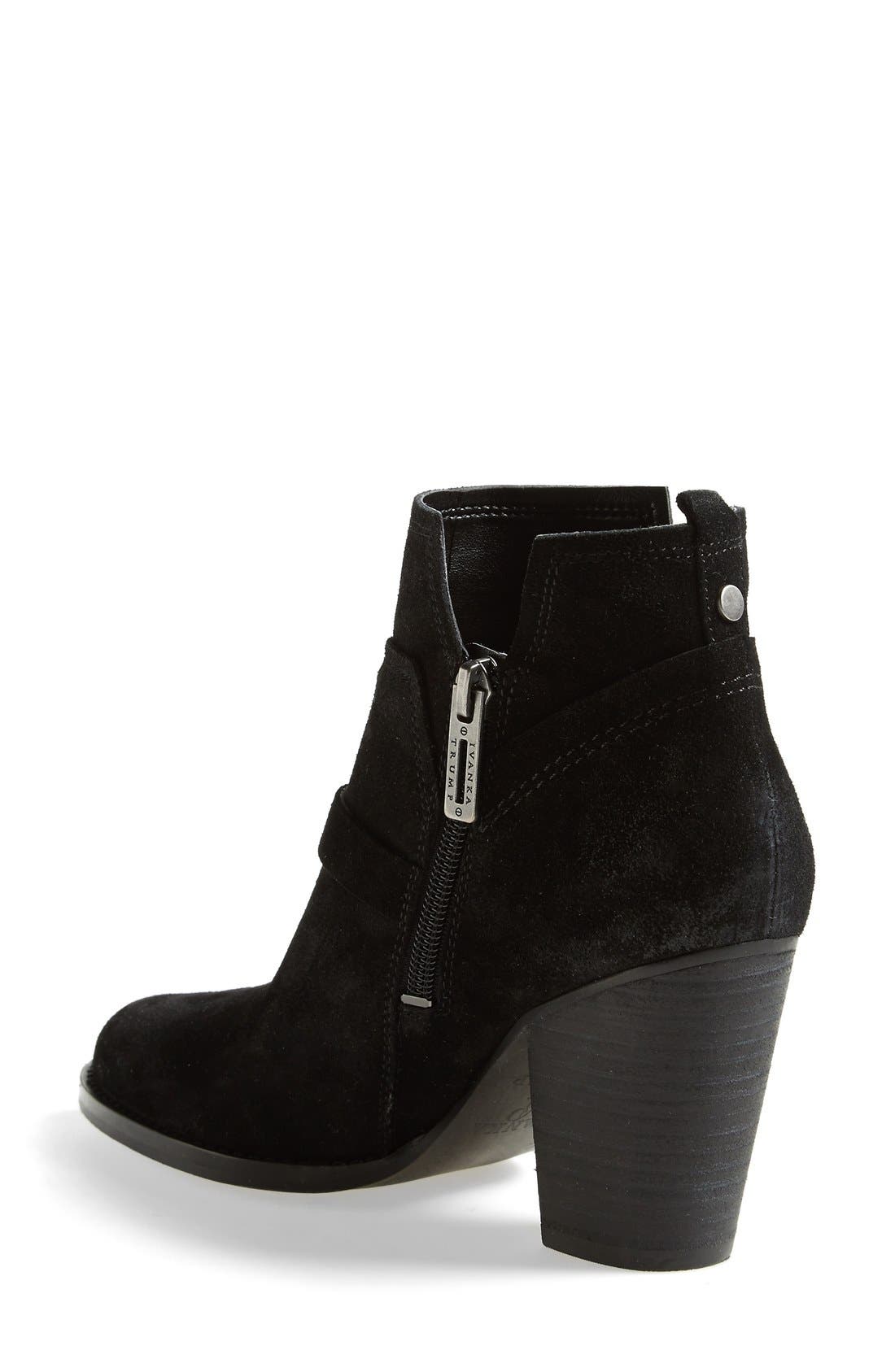 Ivanka Trump 'Frankly' Belted Round Toe Bootie, Alternate, color, 