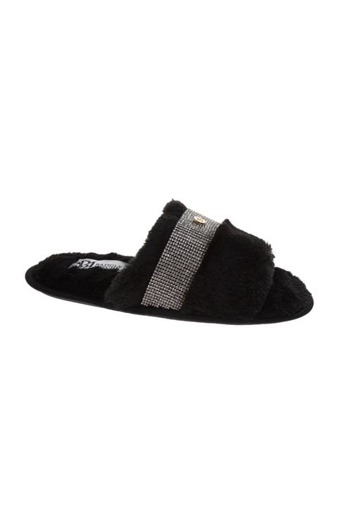 Badgley Ladies Womens Plush Slide Slippers