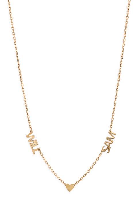 Custom My Mantra Heart Connect Necklace