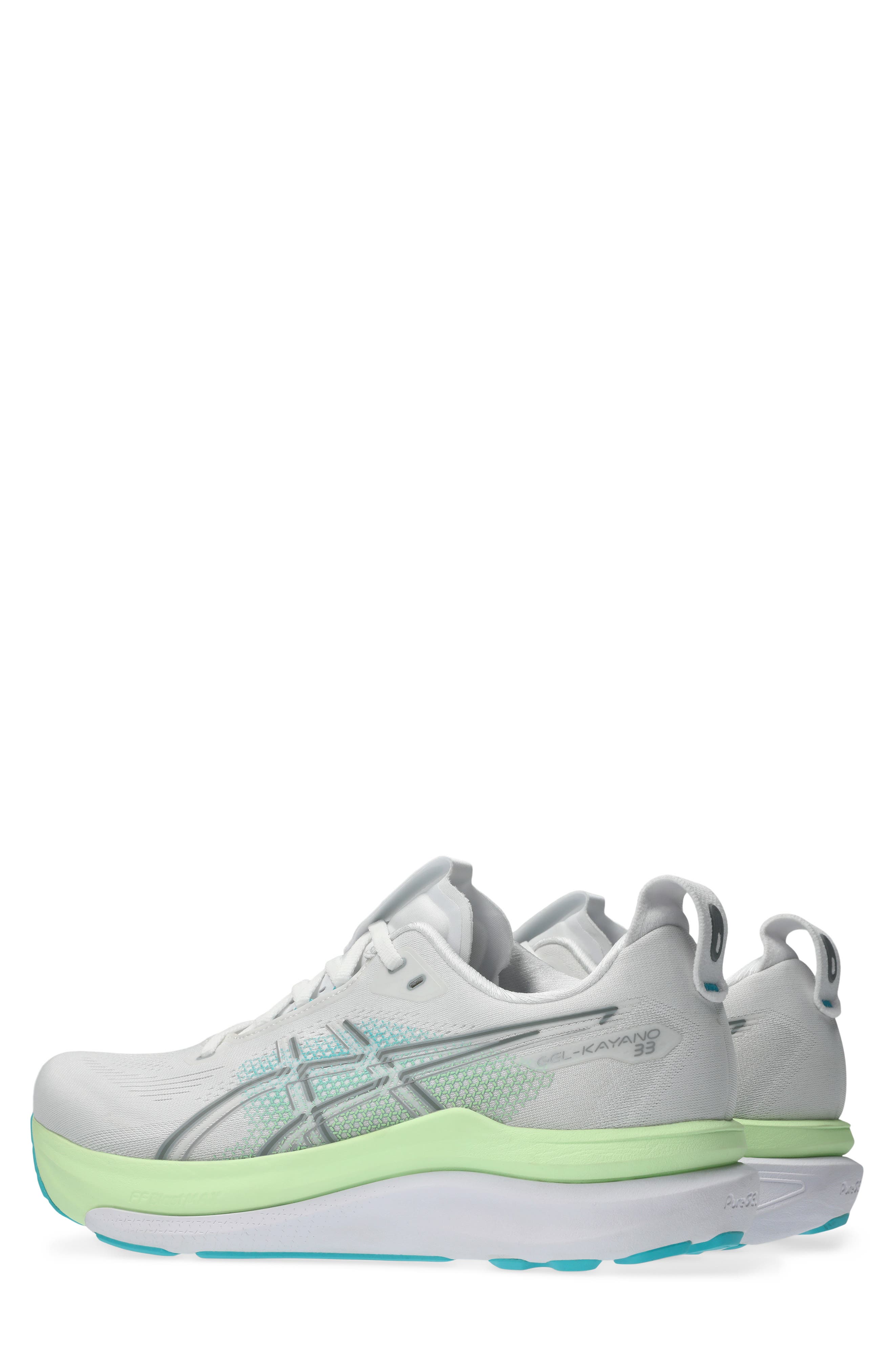 GEL-KAYANO® 33 Running Shoe, Alternate, color, WHITE/ ENERGY AQUA