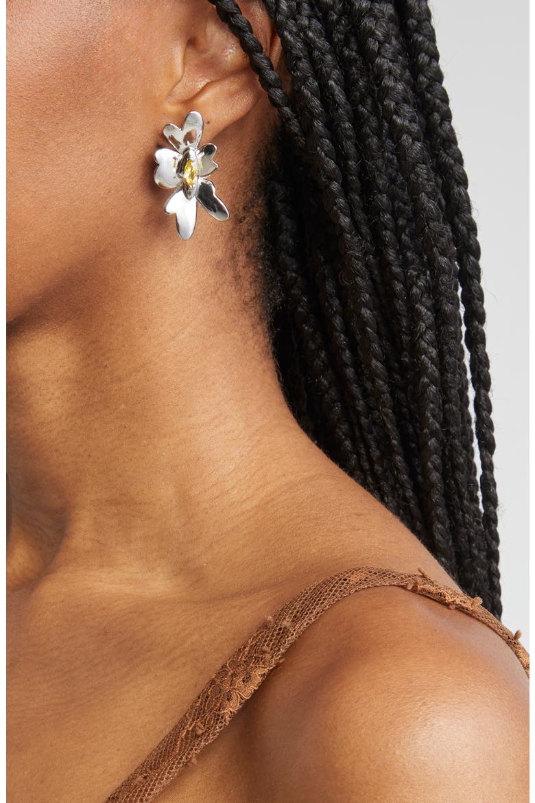 Daisy Stud Earrings, Alternate, color, LEMON