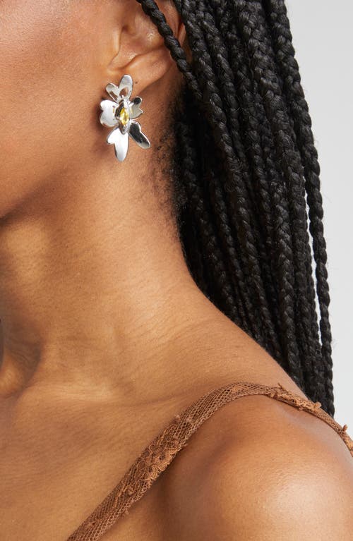 Collina Strada Daisy Stud Earrings In Metallic
