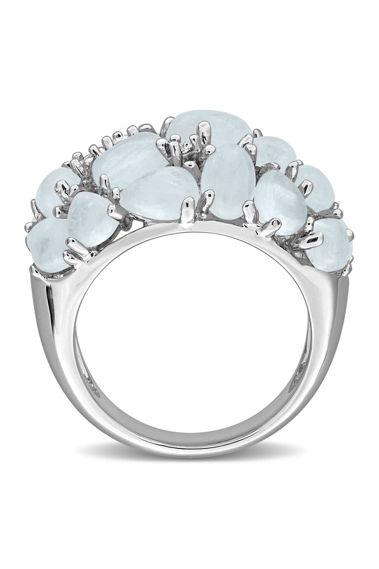 Milky Aquamarine & Diamond Dome Ring, Alternate, color, BLUE