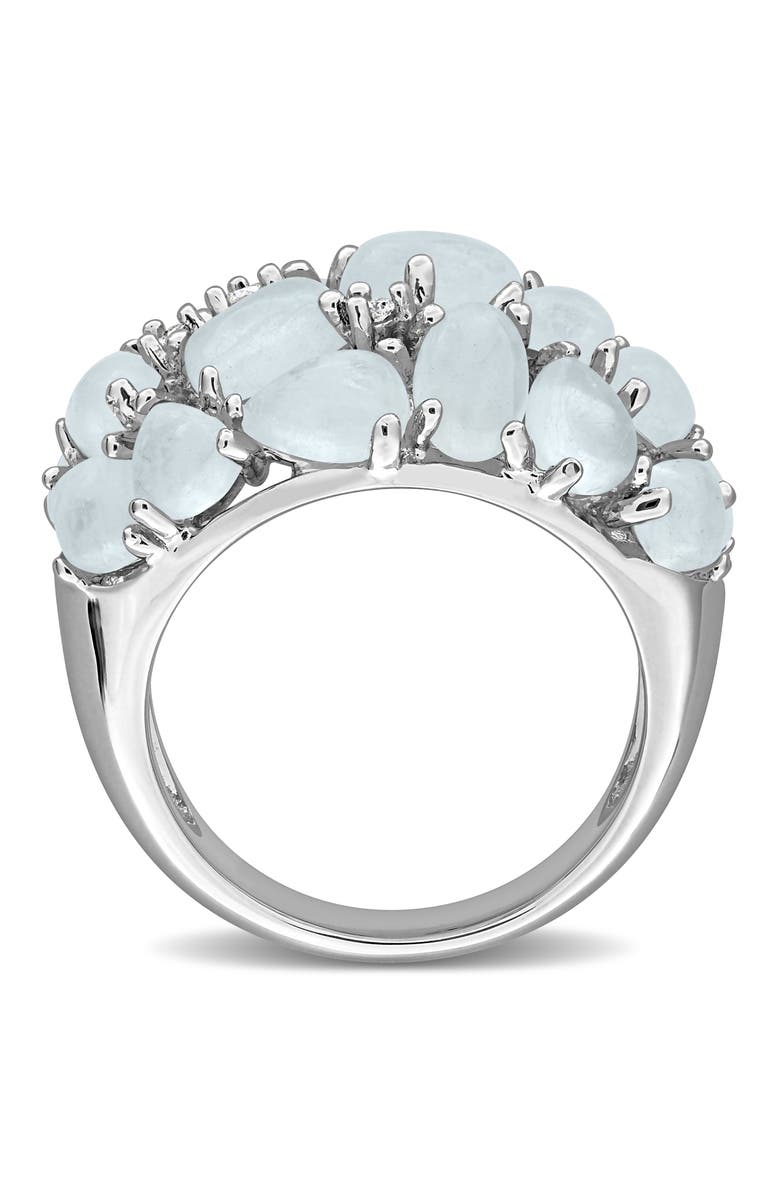 DELMAR Milky Aquamarine & Diamond Dome Ring, Alternate, color, Blue