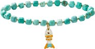 MARLYN SCHIFF Finn Fish Turquoise Stretch Bracelet