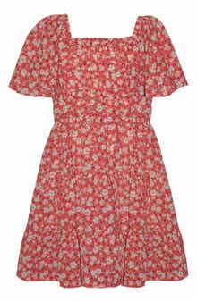 Kids' Angel Sleeve Floral Dress