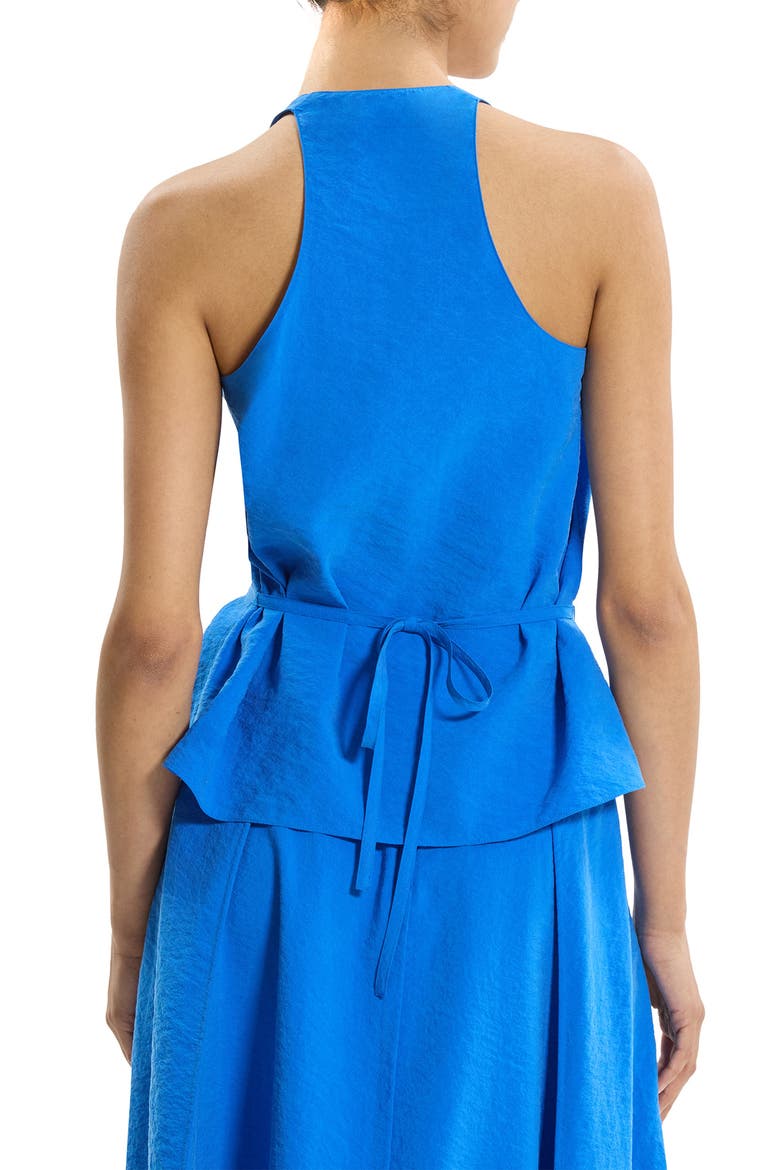 Belted Silk Blend Top, Alternate, color, JEWEL BLUE