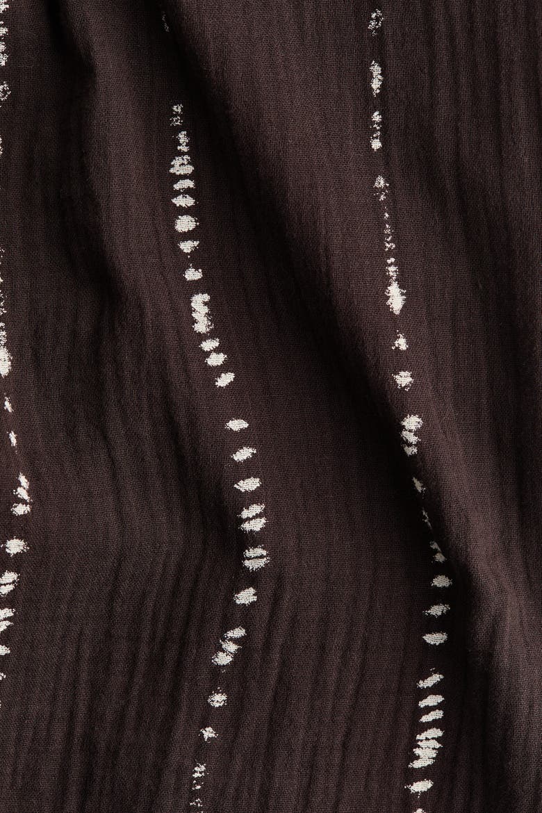 Straight-leg Muslin Pants, Alternate, color, Dark brown/striped