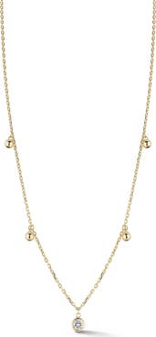 SPHERA MILANO Cubic Zirconia Ball Charm Necklace