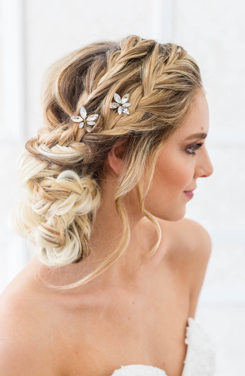 Brides & Hairpins Chrysa Set of 2 Hair Pins, Main, color, 