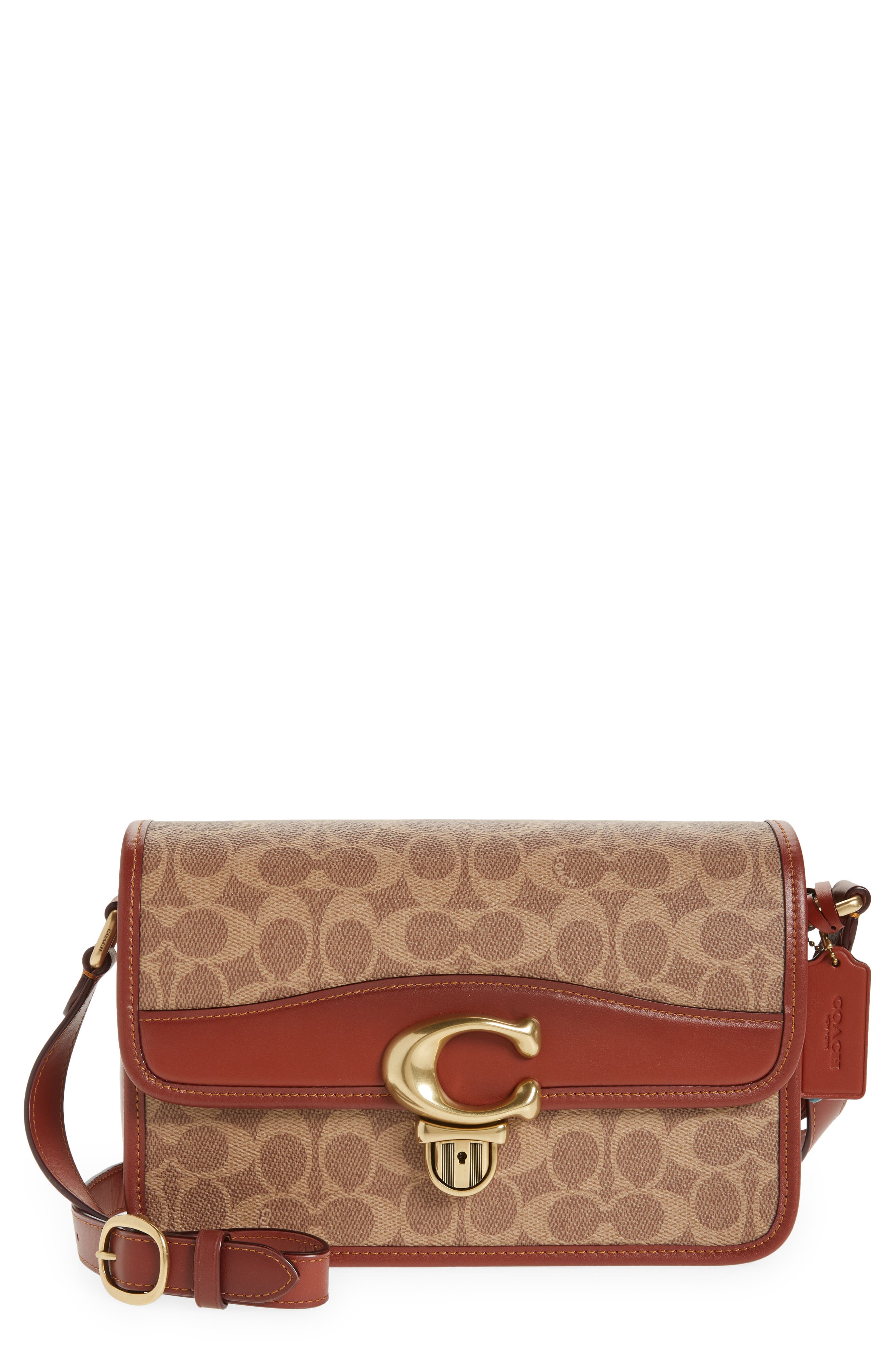 COACH Studio Signature Canvas Shoulder Bag, Main, color, 