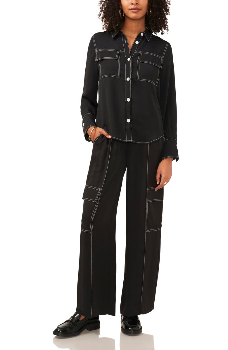 Vince Camuto Wide Leg Cargo Pants, Alternate, color, 