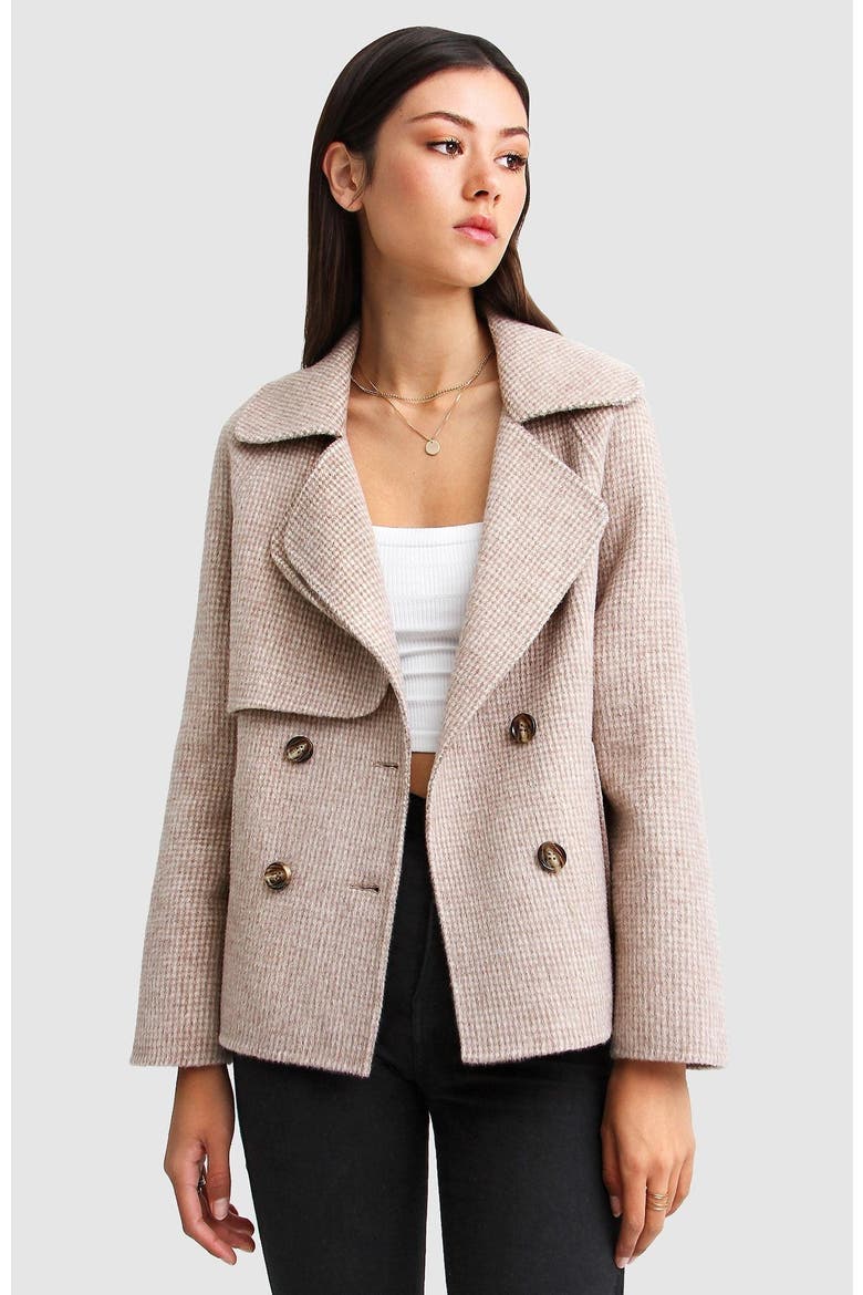 I'm Yours Wool Blend Peacoat, Alternate, color, BEIGE