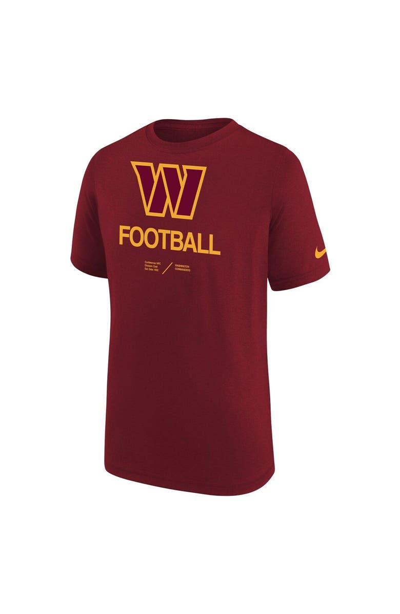 Nike Youth Nike Burgundy Washington Commanders Sideline Legend Performance T-Shirt, Alternate, color, Burgundy