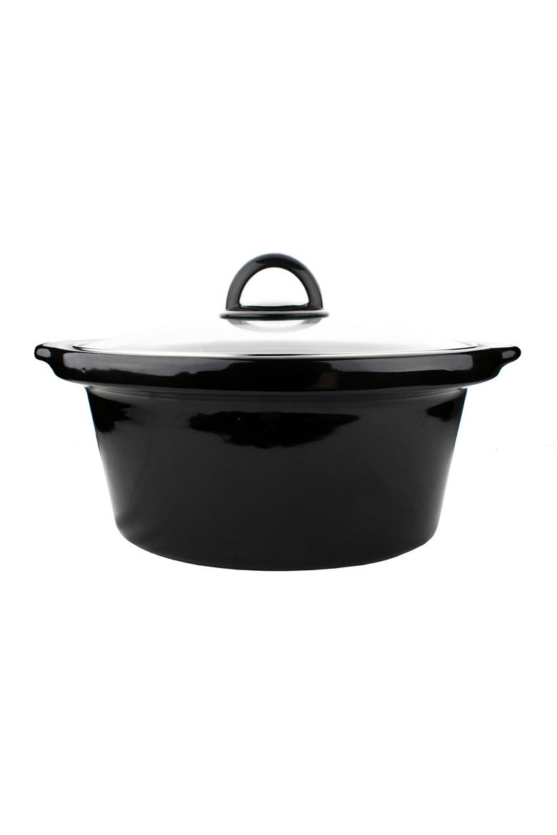 3.5 Quart Diamond Pattern Slow Cooker, Alternate, color, Black