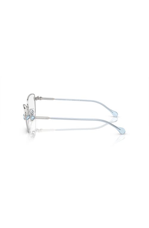 Swarovski 55mm Rectangle Optical Glasses In Metallic