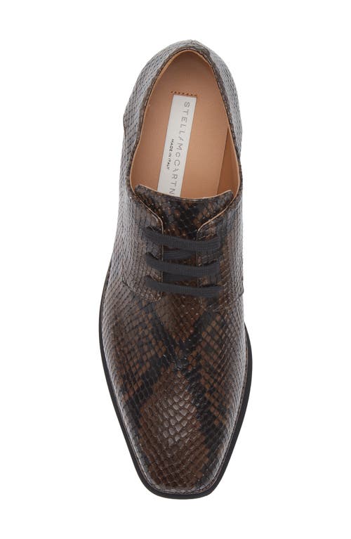 Stella Mccartney Sneakelyse Snakeskin Print Platform Sneaker In Brown