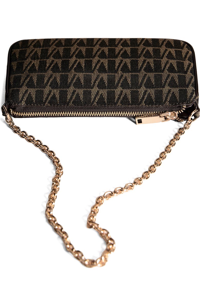MANGO Monogram Jacquard Chain Shoulder Bag, Alternate, color,