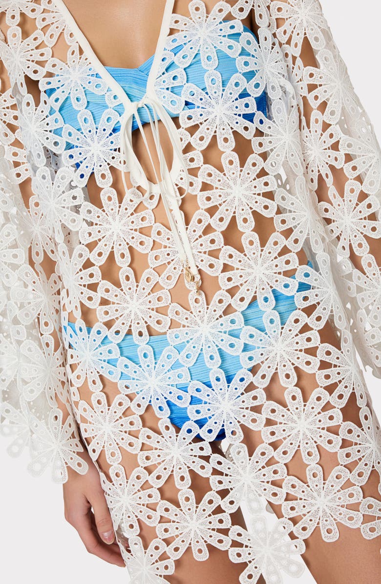 Milly Viara Lace Cover-Up Dress, Alternate, color,