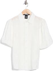 Forgotten Grace Bubble Sleeve Button Front Shirt