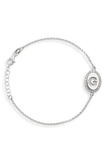 Meshmerise Diamond Initial Disc Bracelet In Gold