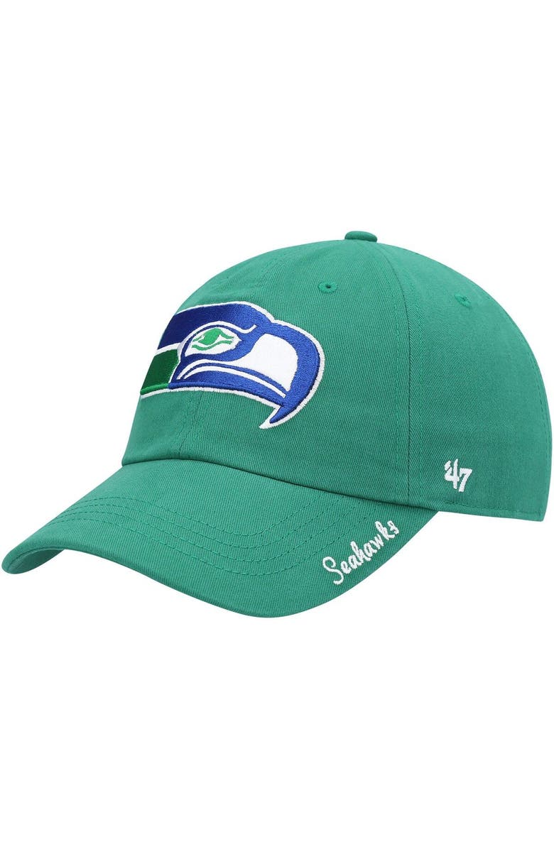 '47 Women's '47 Green Seattle Seahawks Miata Clean Up Legacy Adjustable Hat, Main, color, Green