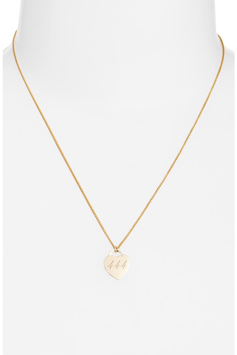Alice Angel Numbers Pendant Necklace, Alternate, color, GOLD / 444