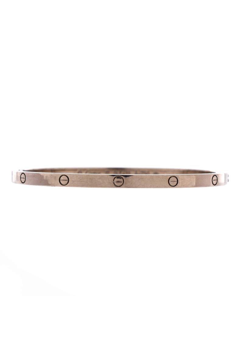 Love Bracelet 18K White Gold Small, Main, color, Metallic Gold