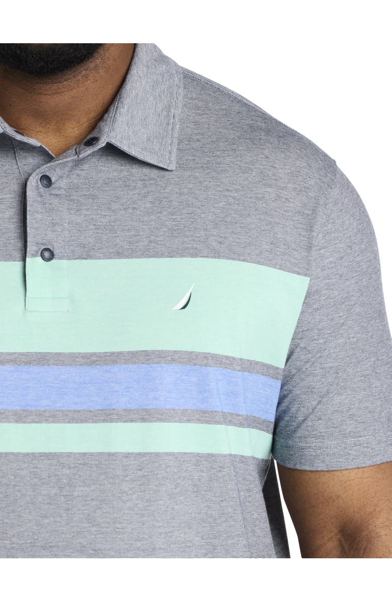 Nautica Big & Tall Navtech Striped Polo Shirt, Alternate, color, 
