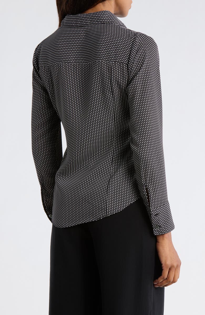 JASON WU Slim Fit Dot Print Button-Up Shirt, Alternate, color, Black/ White Dot