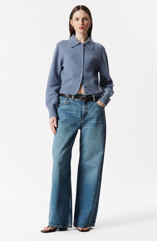 & Other Stories Collared Cardigan In Blue