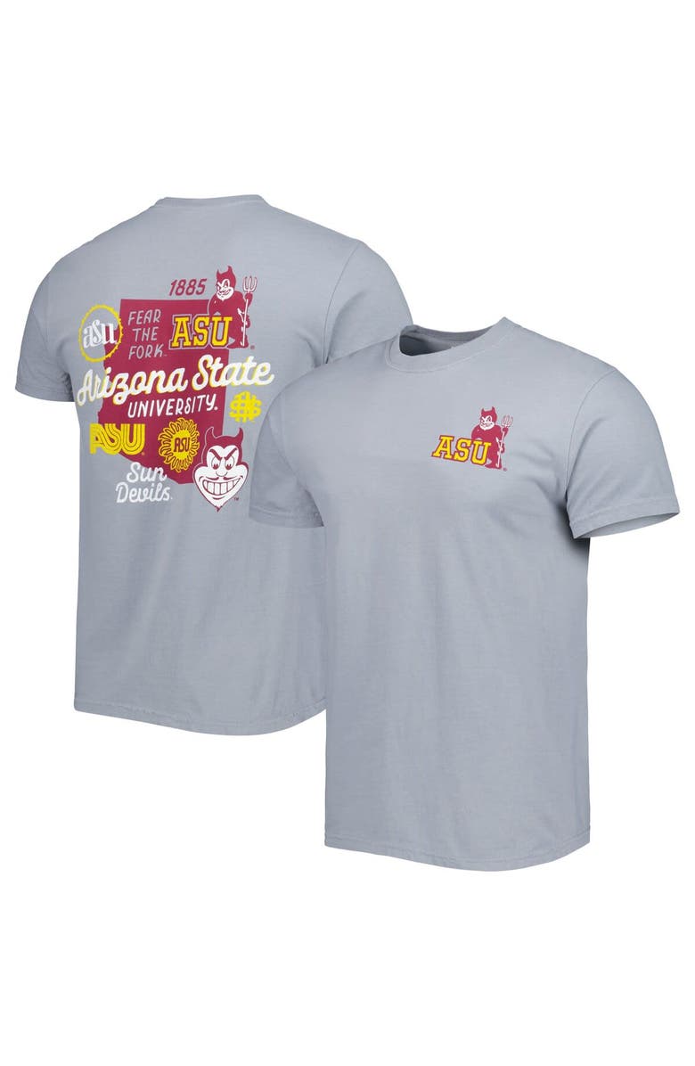 IMAGE ONE Men's Graphite Arizona State Sun Devils Vault State Comfort T-Shirt, Main, color, 