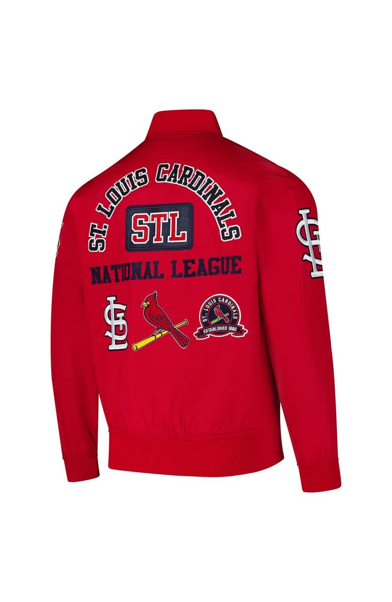 PRO STANDARD Men's Pro Standard Red St. Louis Cardinals Area Code Twill Full-Zip Jacket, Alternate, color, Red
