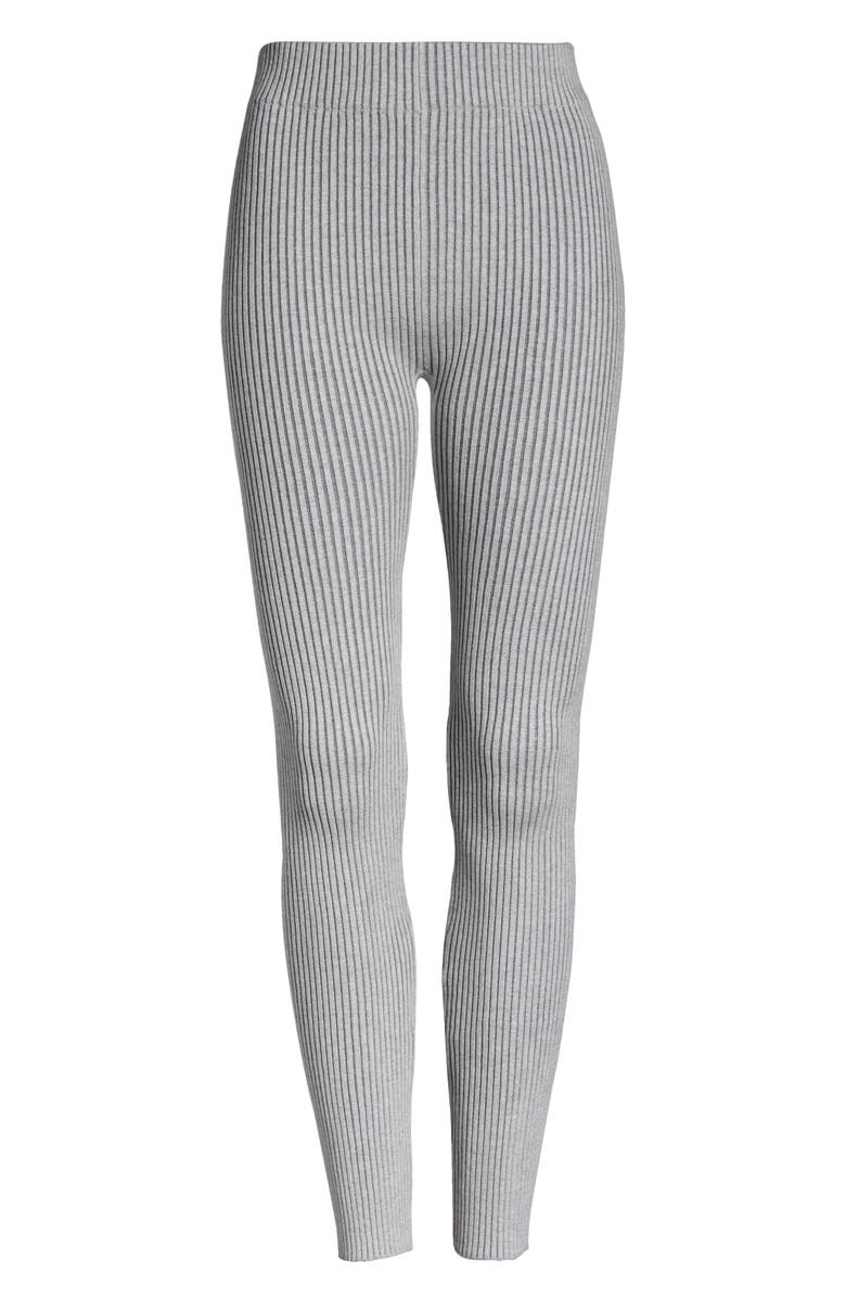 Lunya Cottonsilk<sup>™</sup> Organic Cotton Blend Rib Leggings, Alternate, color, Mellow Grey Heather