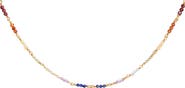Karma and Luck Women's Gold Plated Multistone Chakra Choker Necklace Spiritual Healing