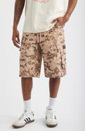 Billionaire Boys Club Drill Camo Print Cotton Blend Cargo Shorts
