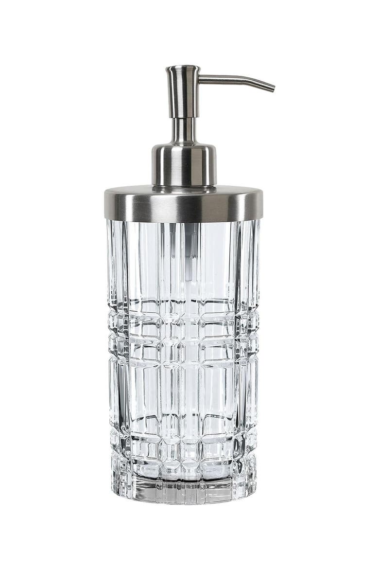 Square Glass Soap & Lotion Dispenser, Main, color, 12oz