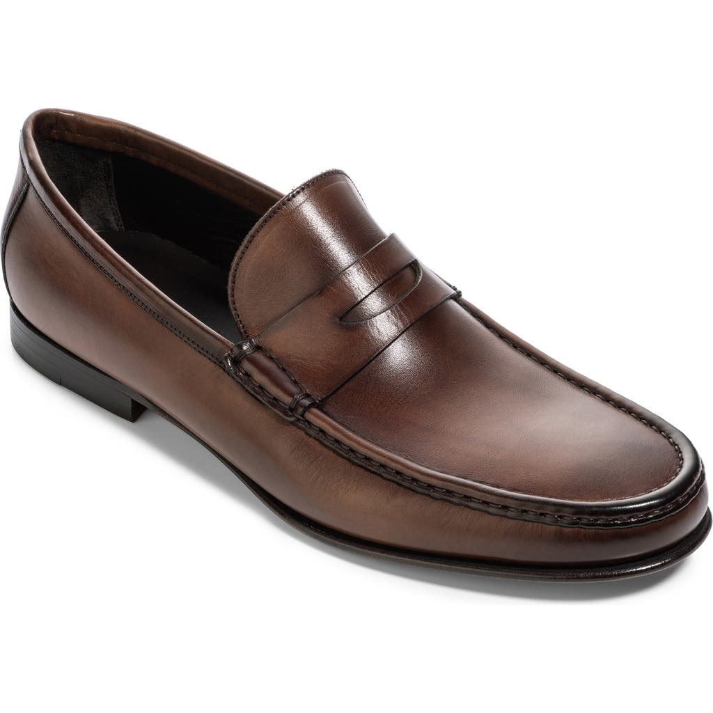 Shop To Boot New York Clapton Penny Loafer In Burnished Brown