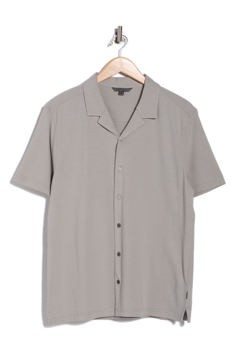 Brewer Cotton Camp Shirt, Alternate, color, SMOKED PEARL GREY